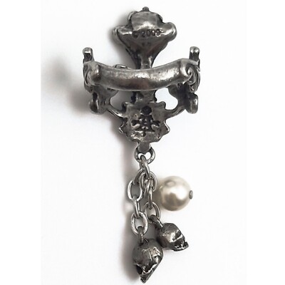 AURUM MORTIS RING Alchemy Gothic - Amber Swarovski crystal and