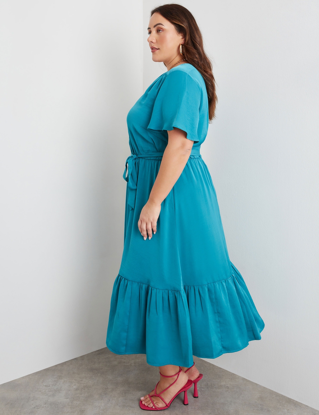 Haut Beme Femme Rouge - Manches 3/4 Aux Poignets Métalliques - Taille S