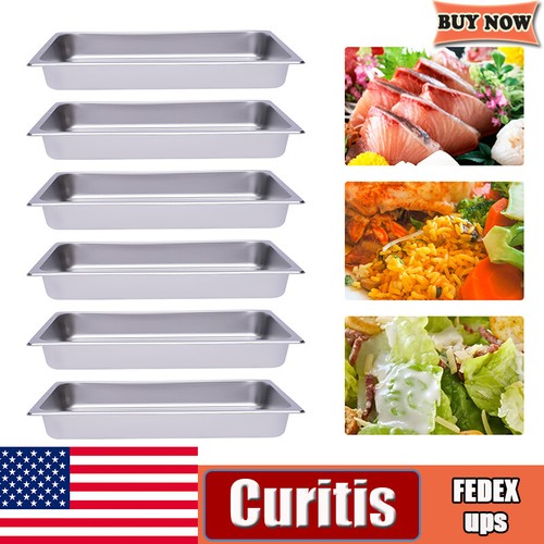 6 PCS Restaurant Use BBQ Platters Large Stainless Steel Grill Plate Table Pans