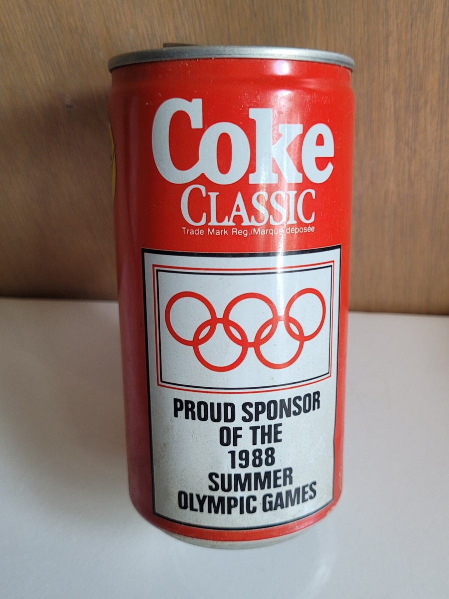 COKE CLASSIC Coca-Cola Soda Can 1988 Olympics Summer Games