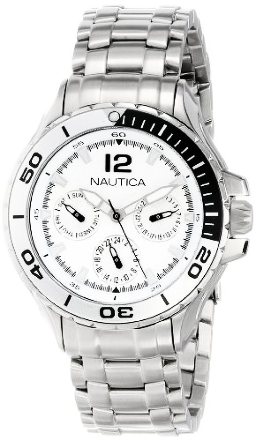Nautica NST 02 Mid Classic Two-Tone Enamel Bezel Bezel Bezel Stainless Steel Watch 9c70fe Nautica NST 02 Mid Classic Two-Tone Enamel Bezel Bezel Bezel Stainless Steel Watch 9c70fe