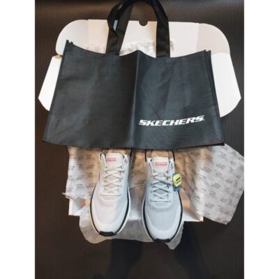 NEU! Herren Skechers Wide Fit (Air Cooled) Go Run Max Dämpfung Turnschuhe in UK11