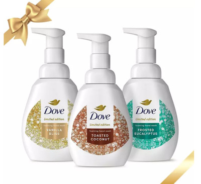 Dove Holiday Winter Variety Foaming Hand Soap 3 Pack Coconut Eucalyptus Vanilla