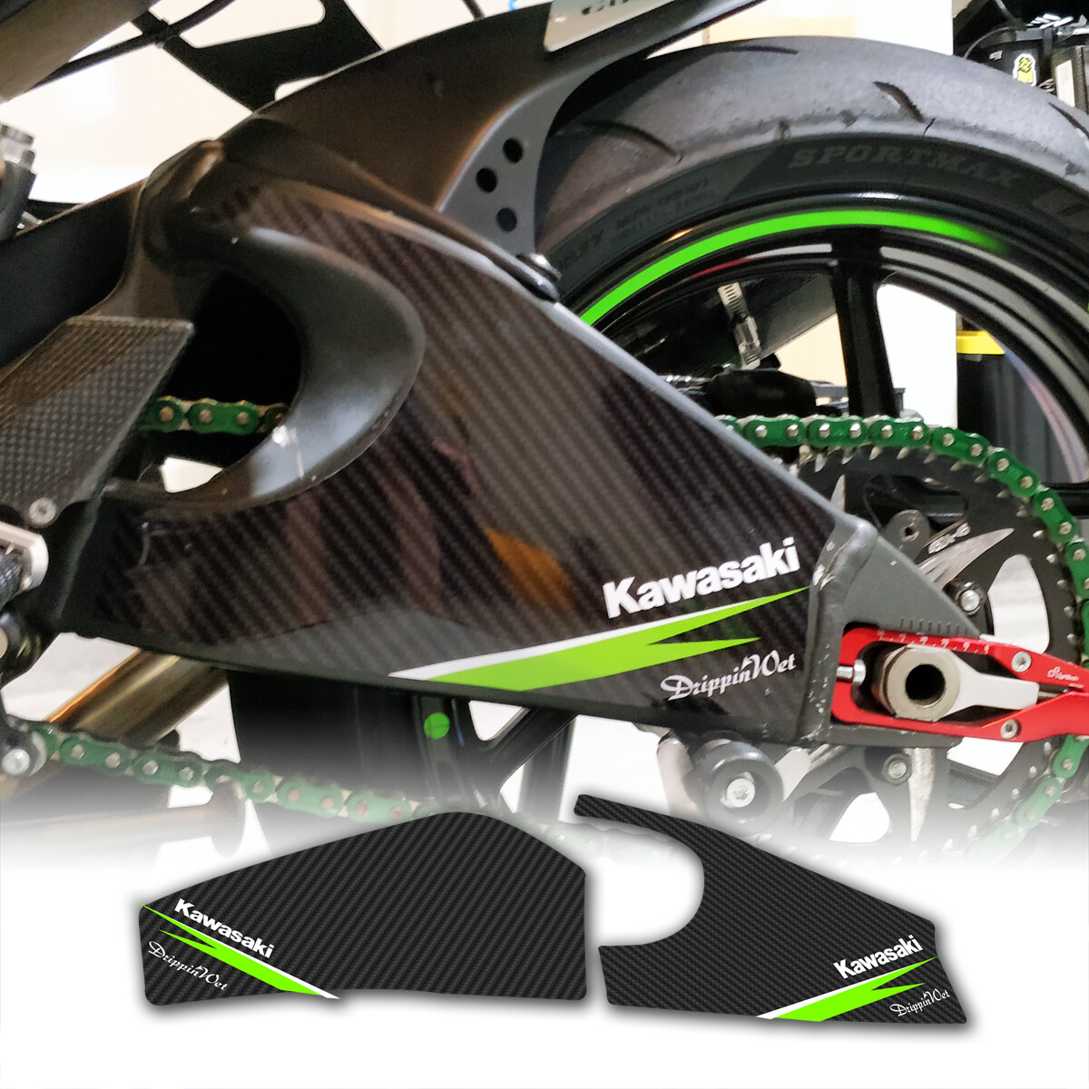 carbon look swingarm decals fits 2009 2013 2014 2015 2016 2017 2019