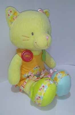 Russ Berrie Babys Love To Learn gelbe Katze Plüschtier Stofftier Figur Tier Puppe