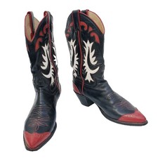Vtg 80s Justin Western Retro Rockabilly Boho Boots Womens 7.5 USA Made
