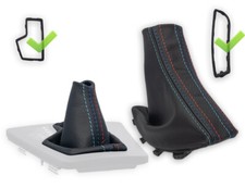 SCHALTMANSCHETTE HANDBREMSACK FUR BMW X3 E83 automatik LEDER NAHT M RAHMEN