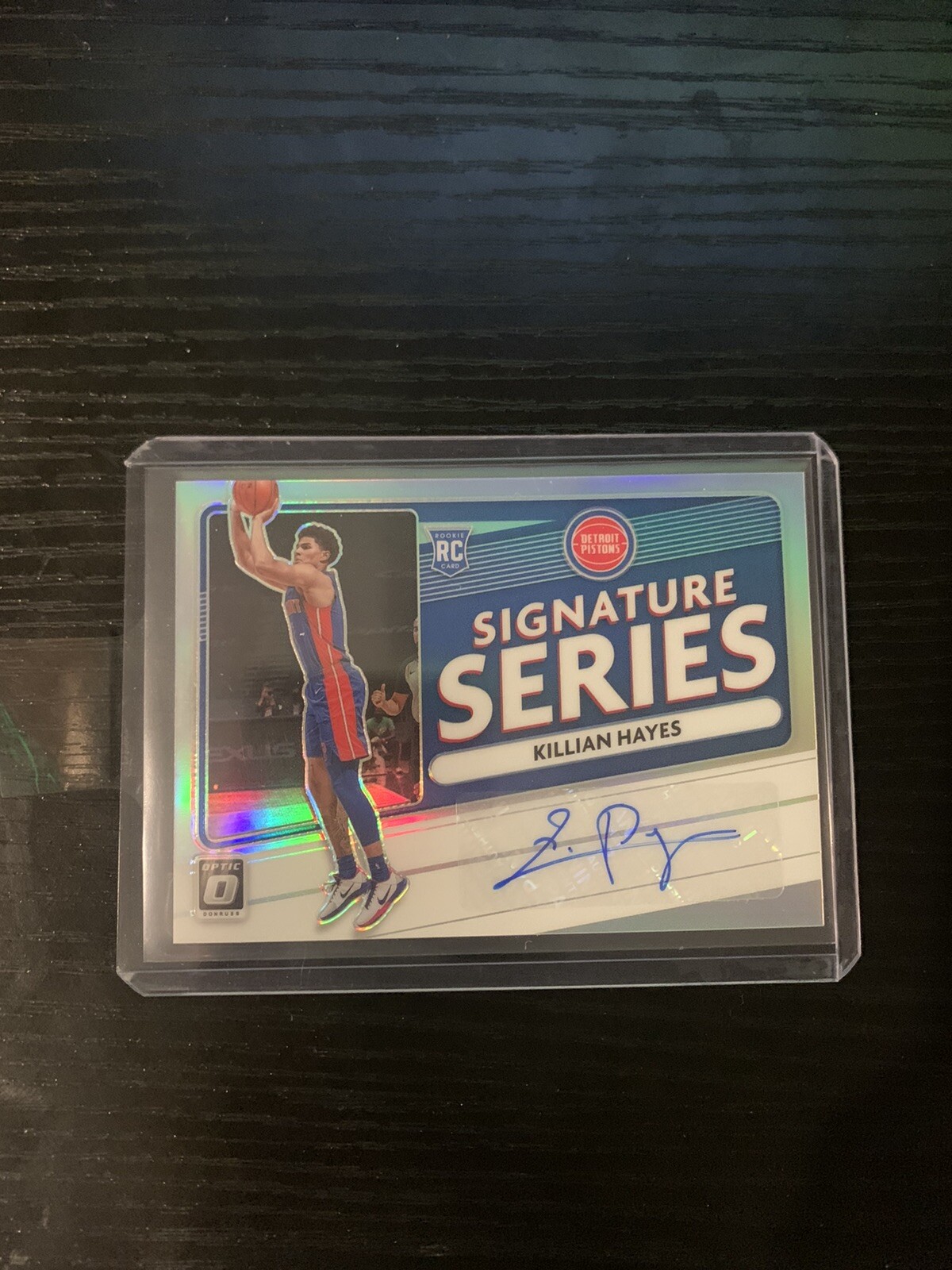 Killian Hayes 2020 Donruss Optic Signature Series Holo Rookie Auto RC PISTONS