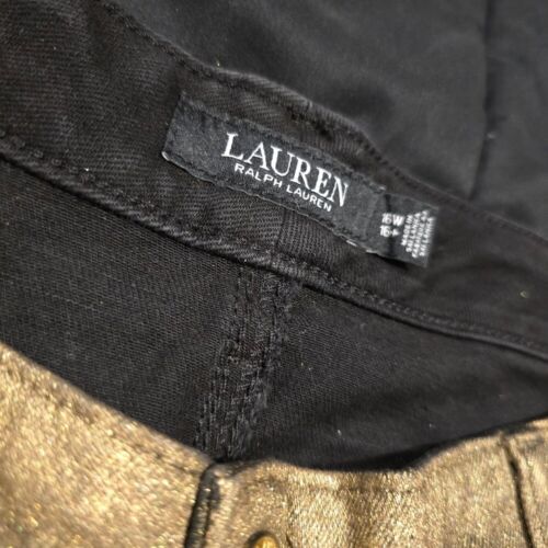 Ralph Lauren NWOT Women's High Rise Gold Metallic Jeans Size 16 W - Picture 6 of 9