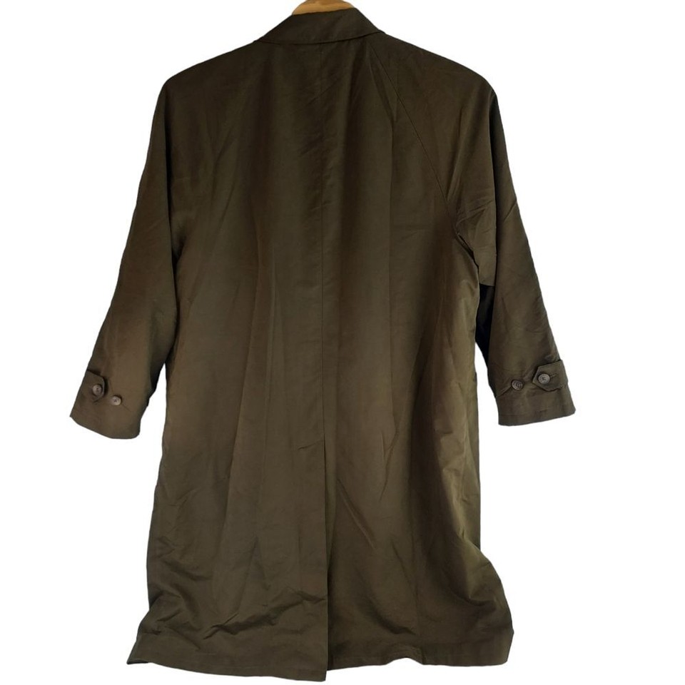 Brooks Brothers Mens Large Olive Green Wool Zipper Lined Long Sleeve