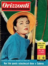 ORIZZONTI 1958/33=GRAZIELLA SCIUTTI=NINO FRANCHINA=BARGA CORSA MULI=PADRE PIO=
