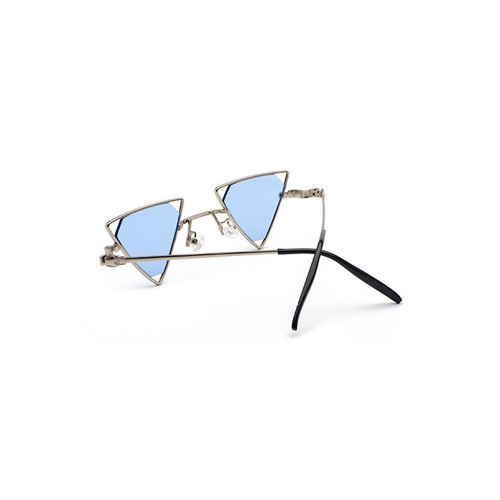 Retro Triangle Sunglasses Stylish Steampunk Metal Frame Hipster Glasses Eyewear - Picture 5 of 31