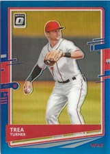 2020 Panini Donruss Optic Trea Turner Blue Prizm 32/75 Philadelphia Phillies