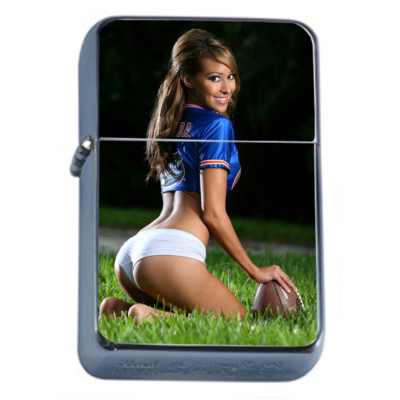 Florida Pin Up Girls D3 Flip Top Oil Lighter Wind Resistant 