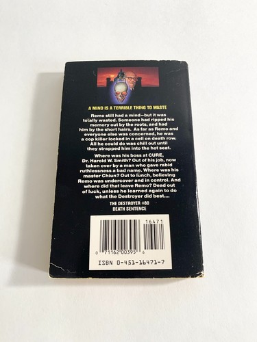 Death Sentence The Destroyer Book # 80 Signet 1990 Richard Sapir Warren Murphy - Picture 2 of 7