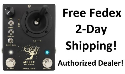 New Walrus Audio Melee: Wall of Noise Black Distortion & Reverb Guitar Pedal