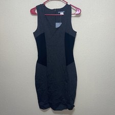 Tegan GRAY BLACK SLEEVELESS DRESS SZ 6 NEW