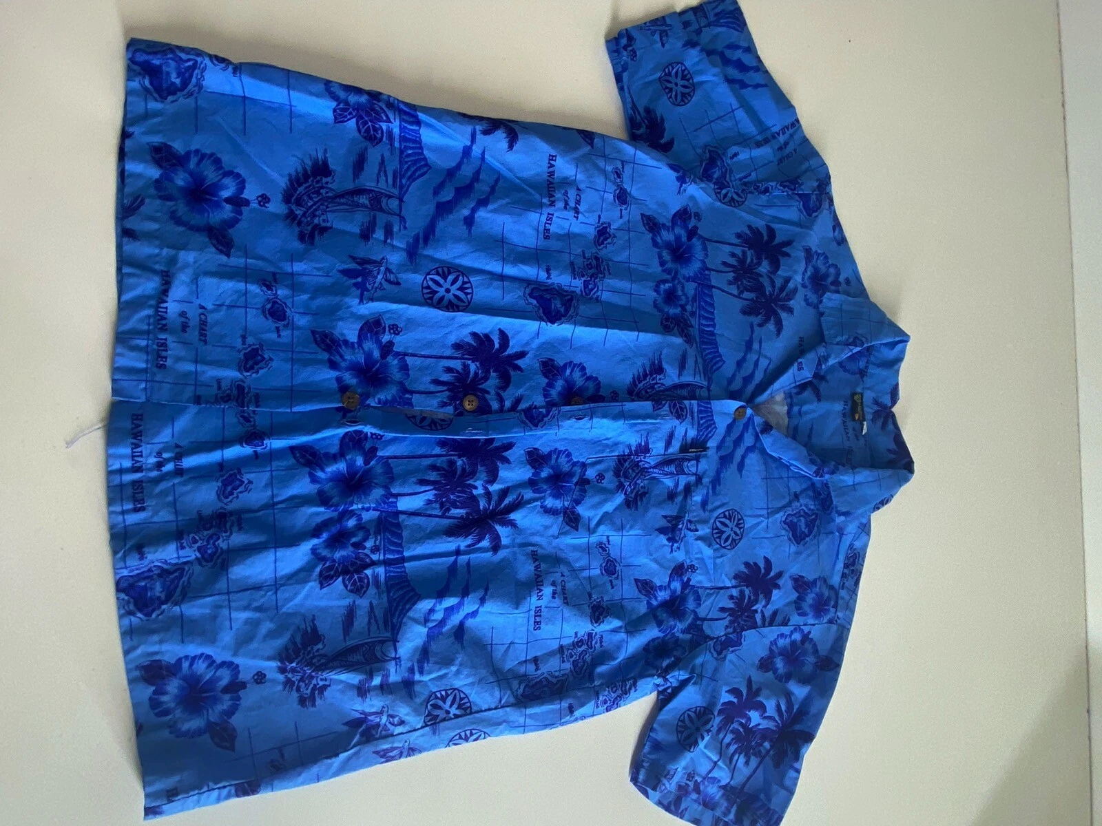 Aloha Fashion Hawaiian Isles Floral SHORT SLEEVE BUTTON UP SHIRT Small S