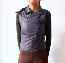Drome Leather Gilet Jacket Sleeveless Leather Navy L