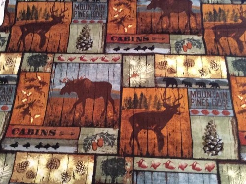 Brown Moose And Wildlife Handcrafted Window Valance FREE SHIPPING - Picture 2 of 2