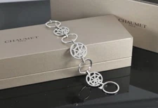 $15,900 Chaumet 18K White Gold Diamond Attrape Moi Catch Me Spider Web Bracelet