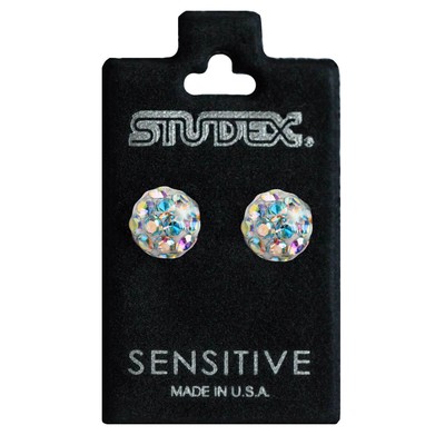 Chirurgenstahl Ohrstecker Feuerball Kristall aurora borealis Studex Sensitive