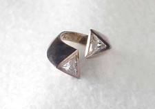 Sterling silver quartz wrap around ring . size 7-8