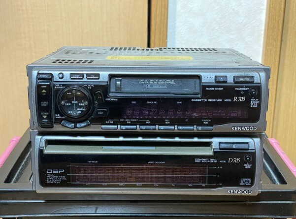 ケンウッド　カーステレオ　D705 R705 Kenwood R705 D705 1DIN CD Cassette Deck Player Tested