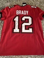 TOM BRADY Autographed Tampa Bay Buccaneers Red Nike Elite Jersey FANATICS Sz 48