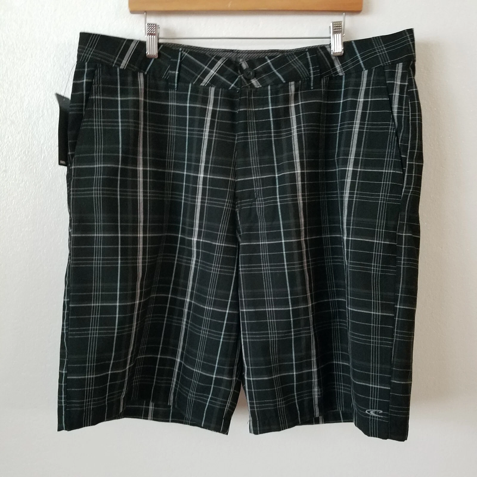 O'neill Mens 40 Shorts 10" Plaid Black