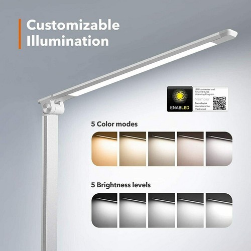 TaoTronics Desk Lamp DL19 Metal Lamp with USB Charging Port Eye-Protecting LED37 - Picture 7 of 8