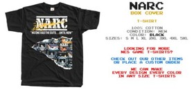 NARC Nintendo Famicom NES Game COVER T-shirt S-5XL BLACK 