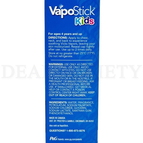 Vicks VapoStick Kids Soothing Vapors Balm 1.25oz Lot of 2 - Picture 2 of 4