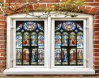 3D Palace Angel B235 Window Film Print Sticker Cling Stained Glass UV Block Amy
