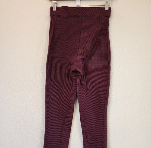 American Apparel USA Women Sz M High Rise Riding Pant Ribbed Equestrian Burgundy - Picture 9 of 18