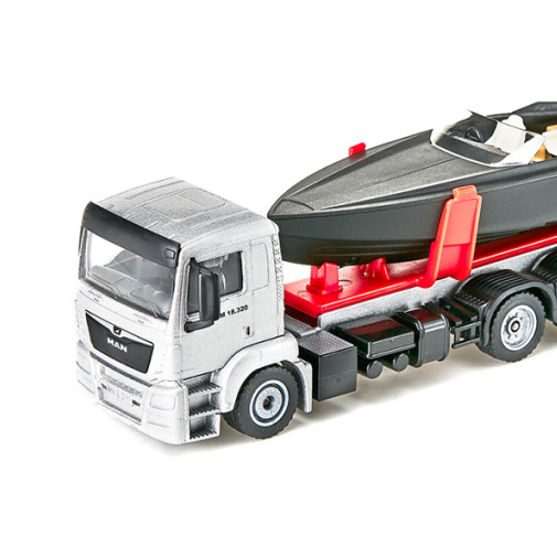 SIKU 1:50 MAN LKW Truck with Motorboat Diecast Model Car Toy