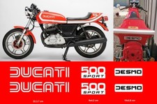 Ducati 500 sport Desmo kit adesivi serbatoio fiancate coda decals stickers moto