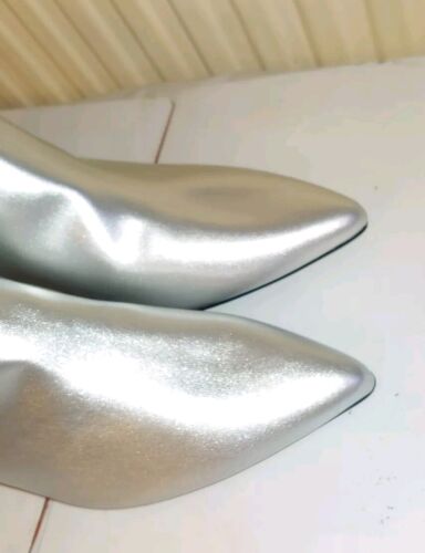 Silberne Stiefeletten Kitten Heels spitz Party Größe UK 6,5 EU 39,5 - Bild 3 von 12