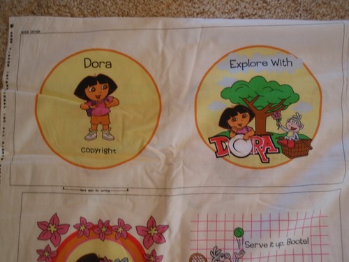 EXPLORE WITH DORA Fabric Book English & Spanish Cut N Sew Panel Material 2005 - Picture 5 of 5