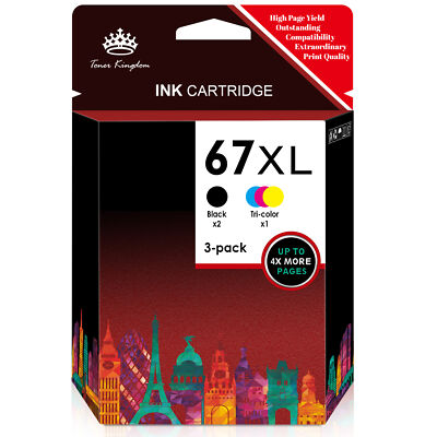 Compatible Ink Cartridges FOR HP 67XL 67 XL DeskJet 2722e Plus 4140 4152e 4155e