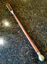 BRASS HANDLED WOODEN SHOE BRUSH~VINTAGE~RARE~VEUC