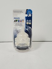 Philips Avent 2 Medium Flow Anti-Colic Baby Bottle Nipple 3mo New