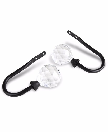 Sparkle Curtain Holdback Drapery Tieback Hooks (Set of 2) - 3 colors - Picture 3 of 7