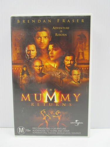 The Mummy Returns, Brendan Fraser, VHS Tape, Vintage Video, Movie M15+ - 第 1/4 張圖片