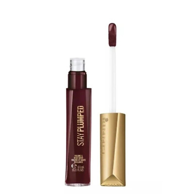 Rimmel Stay Plump Lip Gloss, 841 Bittersweet Plum Volume & High Shine