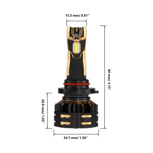 AUXBEAM Canbus H11 9005 LED Headlight Bulb High Low Beam Super Bright GX Series - Imagen 10 de 18