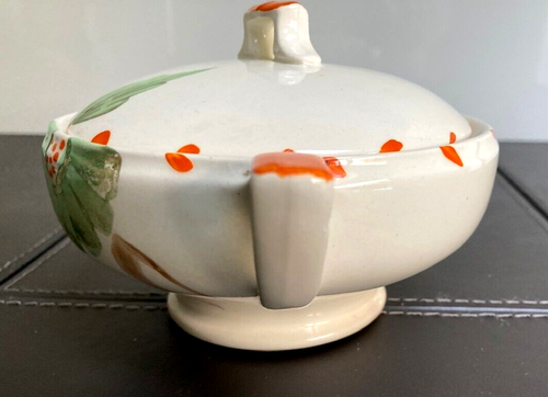 Vintage Myott 1930s Very Art Deco Lidded Sugar Bowl - Picture 6 of 7