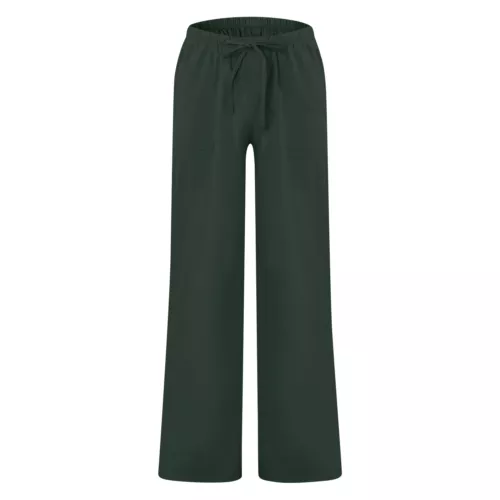 Herren Baumwolle Leinen lose Hose Freizeit Kordelzug Strand Yoga Baggy lange Hose - Bild 11 von 69
