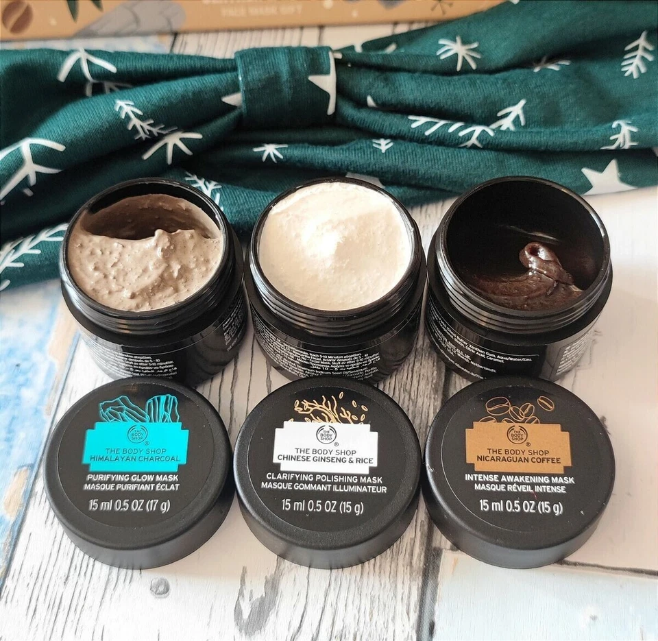 The Body Shop Mini Facial Masks - 15ml - Travel Size Or For Multi-Masking - NEW - Image 2 of 3