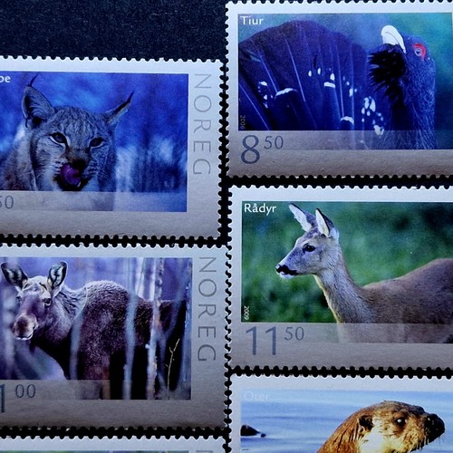 Norway MNH Wild Animals Wolf Bear Fox Birds 14 Stamps Set - Picture 2 of 6